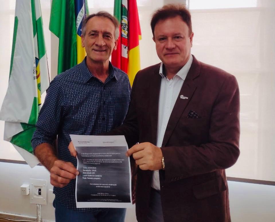 Convite à nova gestão do Sindilojas marca agenda do presidente da Câmara de Erechim